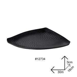 Triangle Plate Black Melamine Dinnerware - Image 3