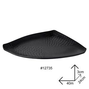 Triangle Plate Black Melamine Dinnerware - Image 4