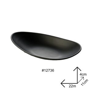 Boat Shape Plate Black Melamine Dinnerware - Image 3