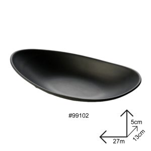 Boat Shape Plate Black Melamine Dinnerware - Image 4
