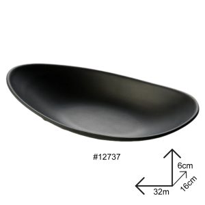 Boat Shape Plate Black Melamine Dinnerware - Image 5
