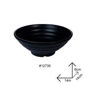 Cone Bowl Black Melamine Dinnerware - Image 4