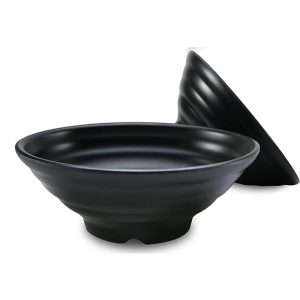 Round Bowl Black Melamine Dinnerware - Image 3