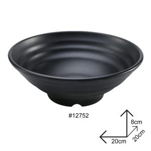 Round Bowl Black Melamine Dinnerware - Image 6
