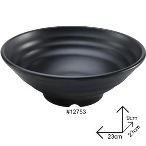 Round Bowl Black Melamine Dinnerware - Image 7