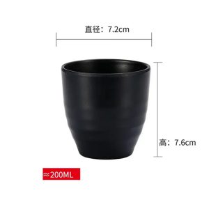 200ml Cup Black Melamine Dinnerware - Image 3