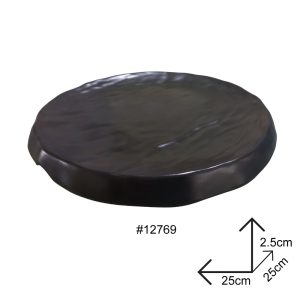 Rock Plate Black Melamine Dinnerware - Image 5