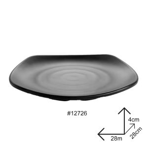 Plate Black Melamine Dinnerware - Image 6