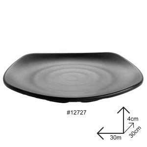 Plate Black Melamine Dinnerware - Image 7