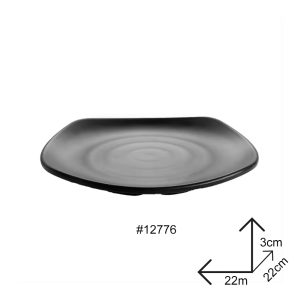 Plate Black Melamine Dinnerware - Image 4