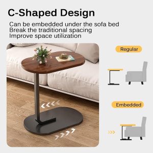 Movable C Shaped Coffee Table - Image 3