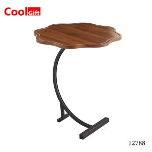 C Shaped Sofa Side Table, Retro Bedside Table - Image 1