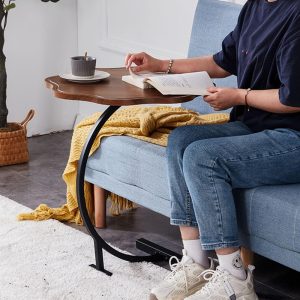 C Shaped Sofa Side Table, Retro Bedside Table - Image 3