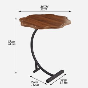 C Shaped Sofa Side Table, Retro Bedside Table - Image 5