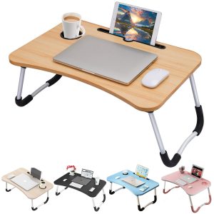 Laptop Desk Foldable Bed Tray With Cup Holder - Image 1