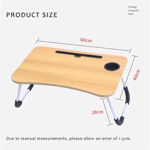Laptop Desk Foldable Bed Tray With Cup Holder & Handle - Image 5