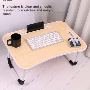 Laptop Desk Foldable Bed Tray With Cup Holder & Handle - Image 2