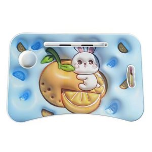Laptop Desk Foldable Printed Bed Tray With Cup Holder - Image 3