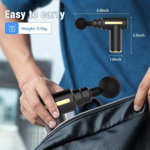 Mini Massage Gun Deep Tissue,6 Speeds Metal Head - Image 13