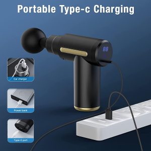 Mini Massage Gun Deep Tissue,6 Speeds Metal Head - Image 3
