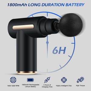 Mini Massage Gun Deep Tissue,6 Speeds Metal Head - Image 4
