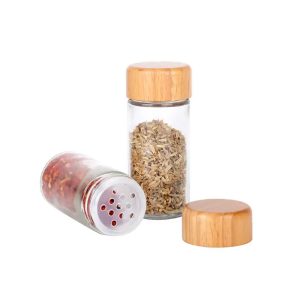 4 Jar Seasoning Bottle Set With Base Holder M-04 (D4 x H10)cm - Image 4