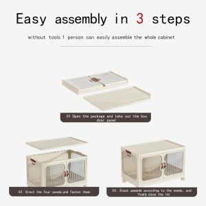 Foldable Large Plastic Storage Boxes with Lids - Image 5