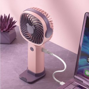 Portable Fan, 2000mAh Battery Operated with Mobile Holder - Image 4