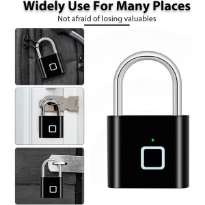 Fingerprint Padlock for Locker, Gym, Door, Luggage - Image 5