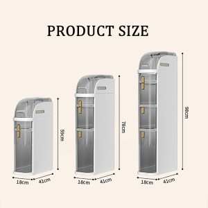 Slim 2/3/4-Tiers Rolling Storage Cart - Image 6