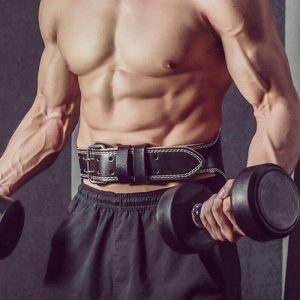 Adjustable Back Support Strength Leather Weight Lifting Belt for Men - Image 3