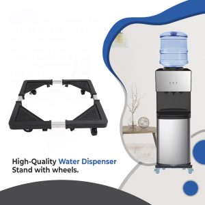 Adjustable Base Stand with Lockable Wheels For Water Dispenser 40-56cm