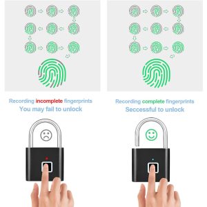 Fingerprint Padlock for Locker, Gym, Door, Luggage - Image 6