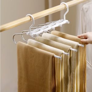 Stainless steel 5 Folding Trouser Rack Multi-functional - Image 3