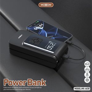 Moxom MX-AC01 Portable Cordless Air Pump, 4000mAh Power Bank - Image 3