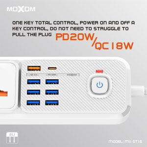 Moxom MX-ST16 12in1 Power Strip 3m Cable Length - Image 4