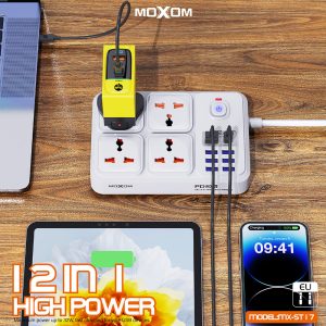 Moxom MX-ST17 12in1 Power Strip 3m Cable Length - Image 3