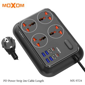 Moxom MX-ST24 12in1 PD Power Strip 2m Cable Length - Image 1