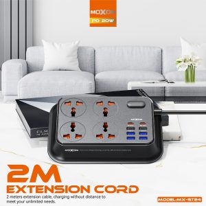 Moxom MX-ST24 12in1 PD Power Strip 2m Cable Length - Image 4