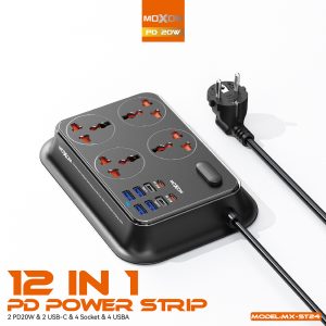 Moxom MX-ST24 12in1 PD Power Strip 2m Cable Length - Image 5