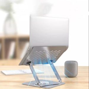 Aluminum Rotating Laptop Stand Holder Adjustable with Rotating Base - Image 4