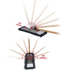 Bamboo  Handle Stick Flat Mop Floor Cleaning Mop - Image 4