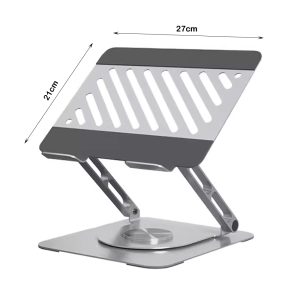 Aluminum Rotating Laptop Stand Holder Adjustable with Rotating Base - Image 6