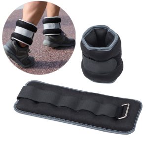 Ankle/Wrist Fabric Weights Adjustable Strap Black ( 2-Pieces Set )