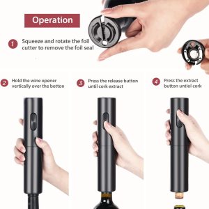 KLT Electric Wine Bottle Openers Set KB1-602201 - Image 6