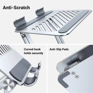 Aluminum Rotating Laptop Stand Holder Adjustable with Rotating Base - Image 8