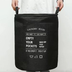 Thick PEVA Collapsible Laundry Basket Storage Bag - Image 5