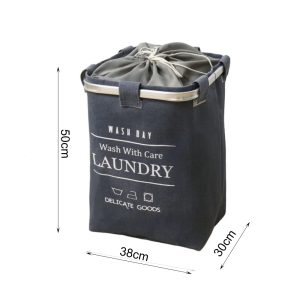 Fabric Laundry Basket with Aluminum Frame - Image 4
