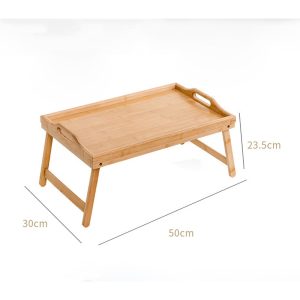 Bamboo Bed Tray Table with Folding Legs - Image 8