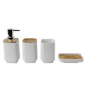 sanitary 4-pieces Bath Set With Bamboo Lid - Image 5